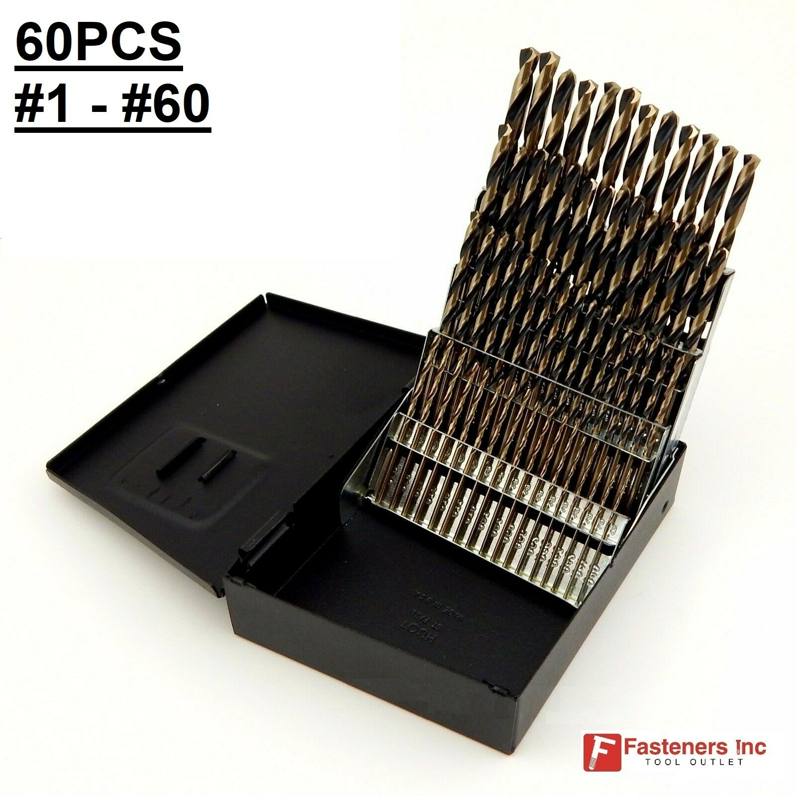 Norseman 60pc Number sizes #1-60 Super Premium drill bit set USA 88640 SP-60