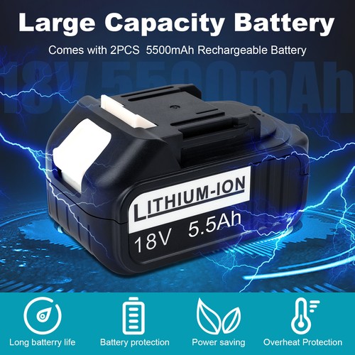 650Nm Cordless Electric Impact Wrench 1/2'' Gun High Power Driver Li-ion Battery