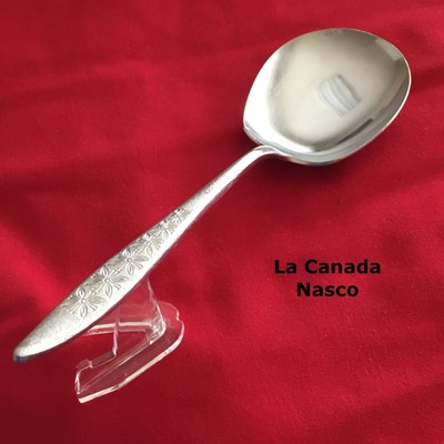 Nasco LA CANADA Casserole Serving Spoon 8'' Stainless Steel Flatware