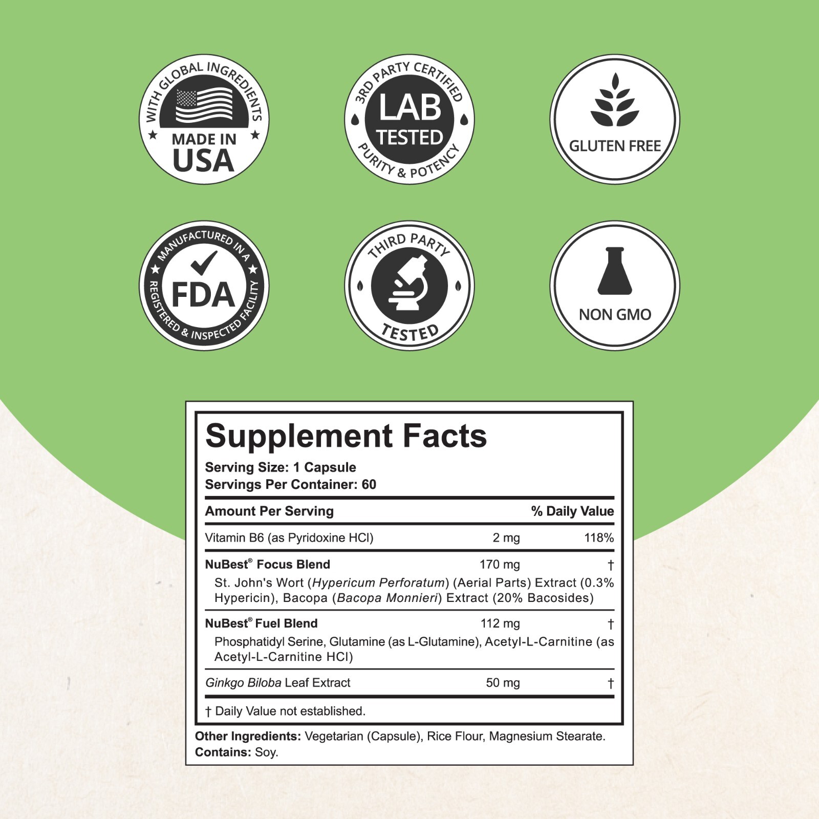 (Pack of 3) NuBrain by NuBest - Support Brain Health & Cognitive Functions