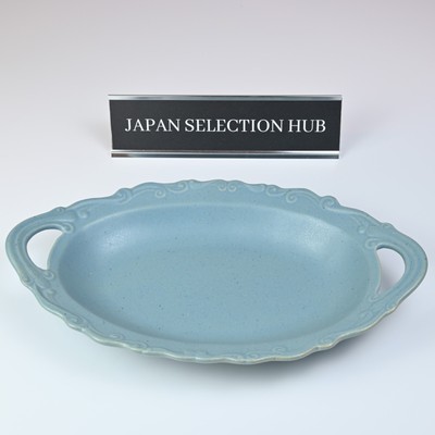 Yoshizawa-gama Blue Bowl Japan Mashiko Ware Traditional Craft 11.5'' × 7''