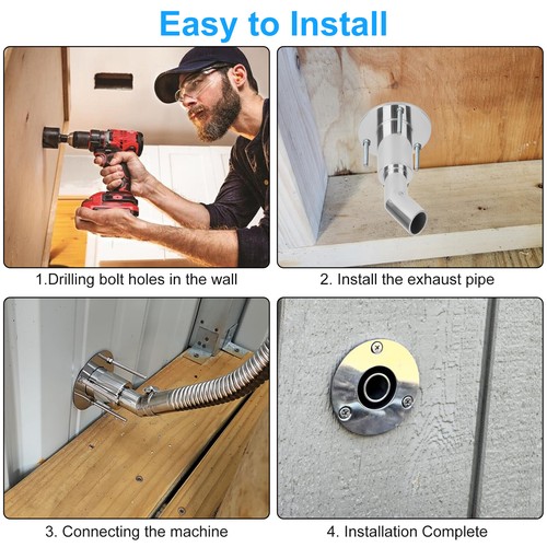 Stainless Steel 316 Thru Hull Exhaust Skin, Fitting 24mm Tube for Diesel Heaters