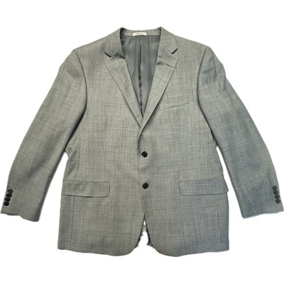 Hickey Freeman Business Career Professional Two Piece Suit Men 44, 38 Light Gray