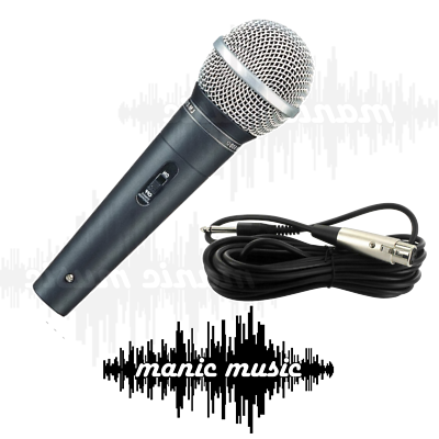 Professional Vocal Karaoke Stage Microphone w Switch Mic Cable Rugged Metal
