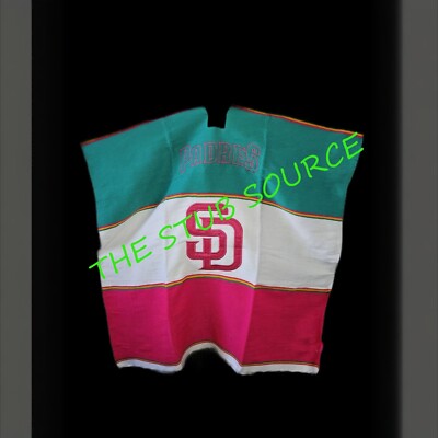 San Diego Padres City Connect MLB Poncho Acrylic Cotton Adult One Size Brand New
