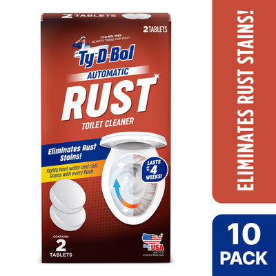 10 Pack Automatic Rust Toilet Cleaner Tablets, Toilet Bowl Rust Stain Remover