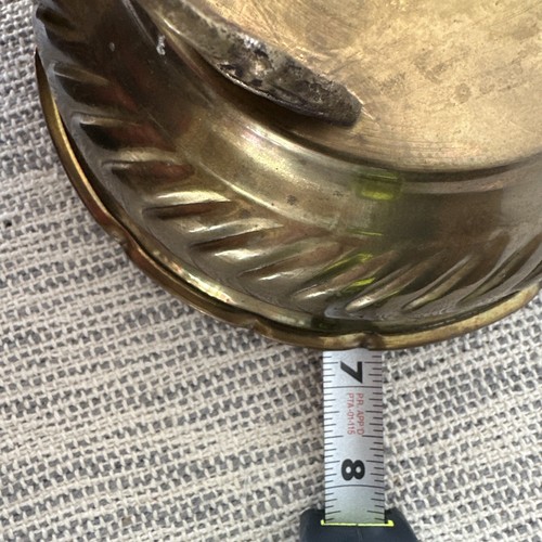 Vintage Hosley Solid Brass Footed Bowl Planter 6.5" Metal Plant Holder India