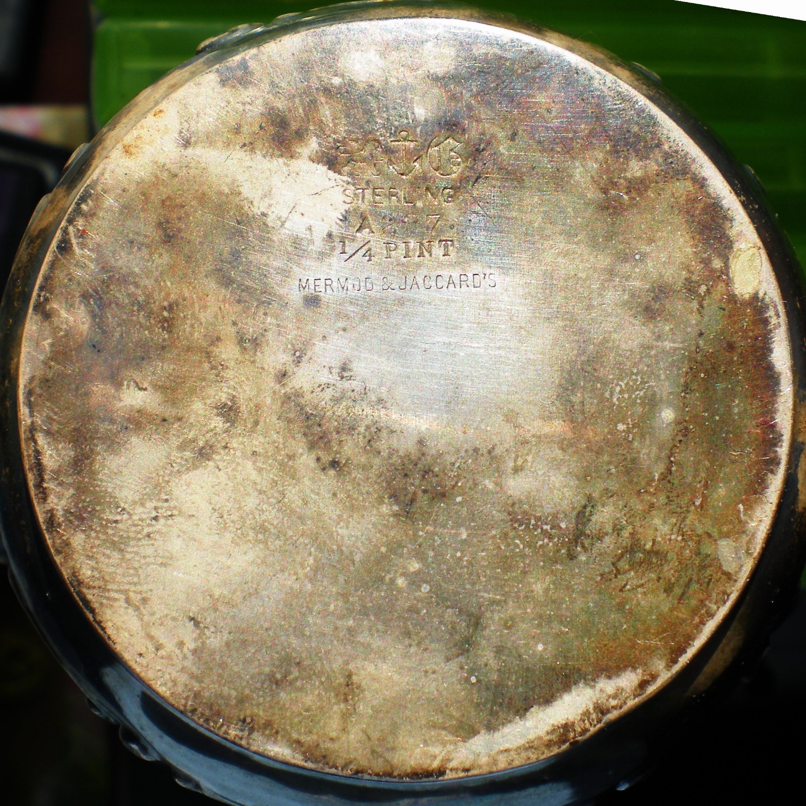 Mermod & Jaccard's Sterling Silver Cream Pitcher Beaded Rim Rare Gorham Antique