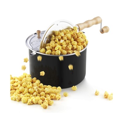 Cook N Home 02700 6-Quart Aluminum Stovetop Popcorn Popper, 