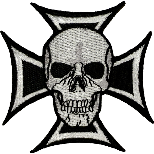 SKULL & IRON CROSS PATCH