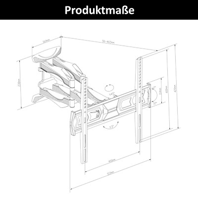 TV Fernseher Wandhalterung A163 für SAMSUNG 50 Zoll UE50RU7099 UE50RU7179UXZG