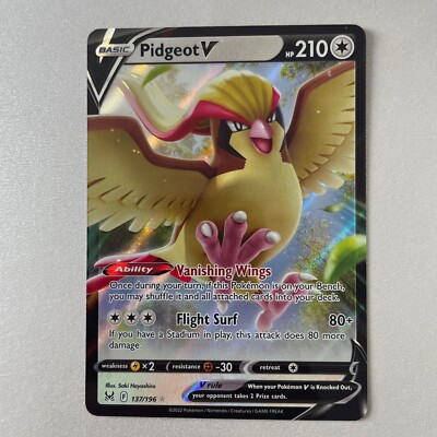 Pokémon Lost Origin #137 Pidgeot V Full Art Holo Ultra Rare