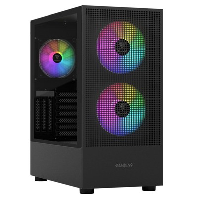Gamdias E-ATX Mid Tower Gaming Computer Case, Tempered Glass PC Case, USB Typ...