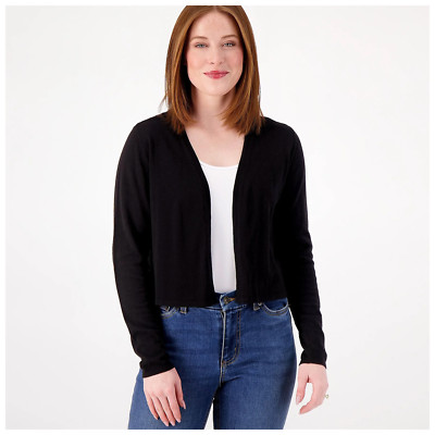 Studio Park x Jane Treacy Lightweight Knit Shrug - Black - Size Large *NEW*