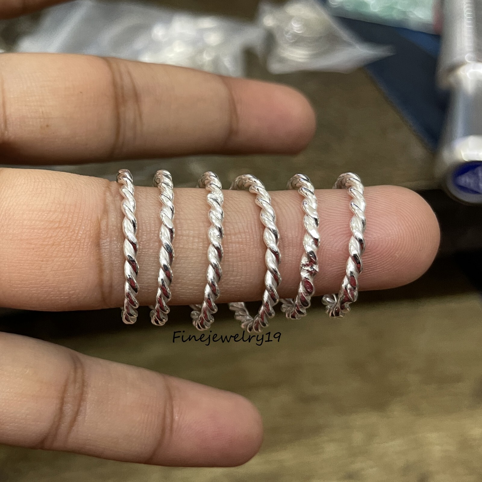 【ARGUE】Silver.925 SLAVY RING 11号～13号 Natural Multi Stones 925 Silver Ring Size 5-8 Jewelry