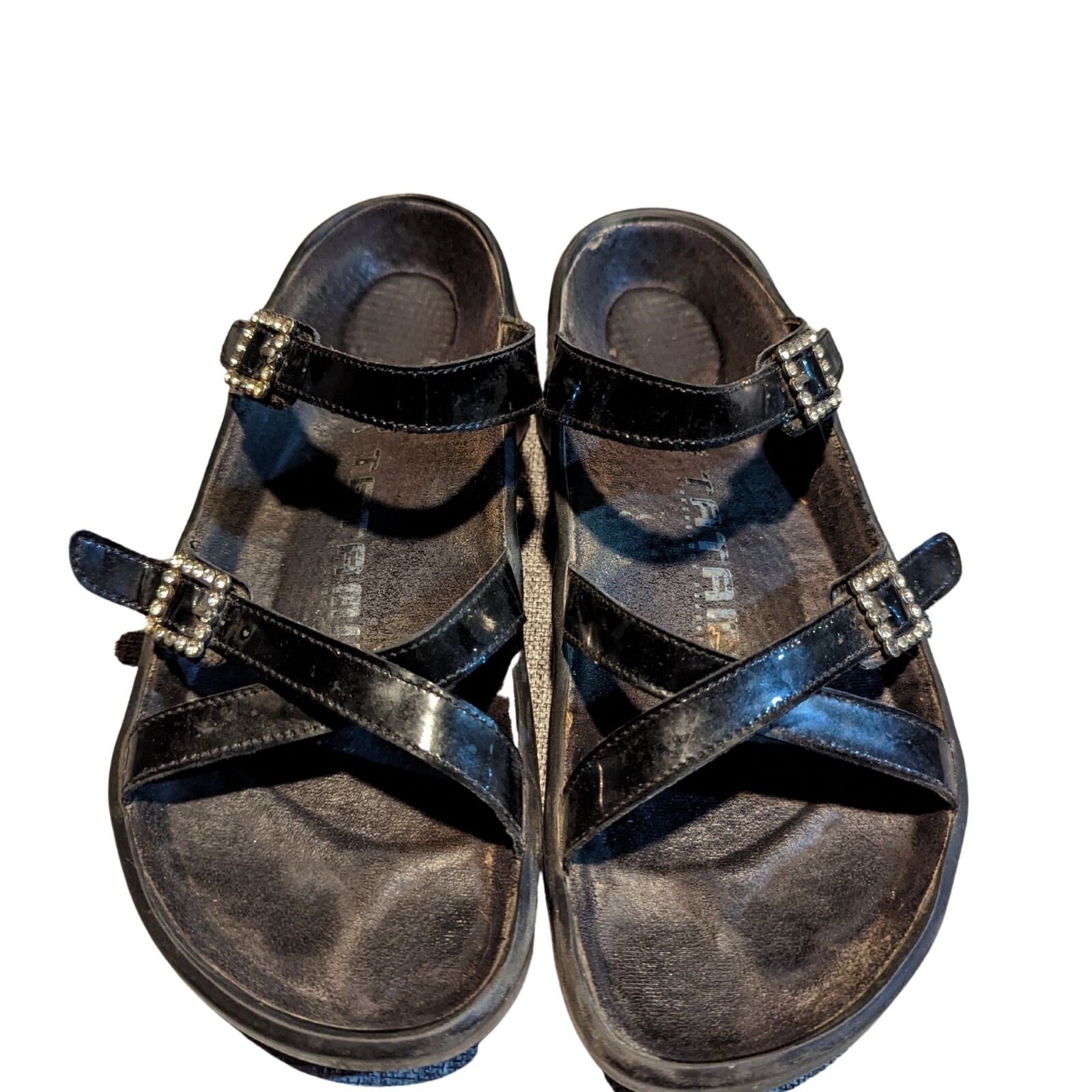 ビルケンシュトック　TATAMI 38 Birkenstock Tatami 38 Narrow Sandals Black Patent Leather