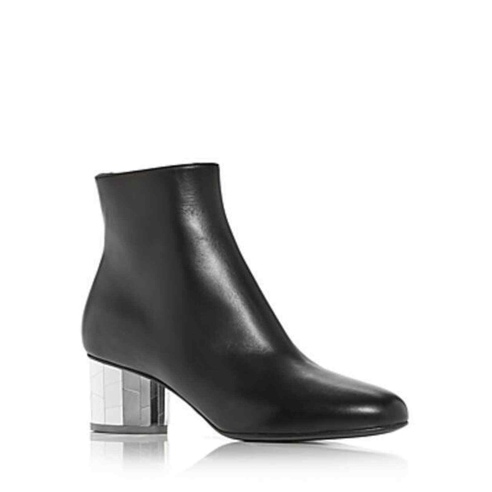 

Женские ботильоны Florrie на зеркальном каблуке Salvatore Ferragamo, США 7 C, Черный