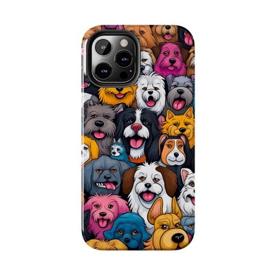 Funny Colorful Dog Lover Gift Hard Tough iPhone & Samsung Galaxy Case Covers