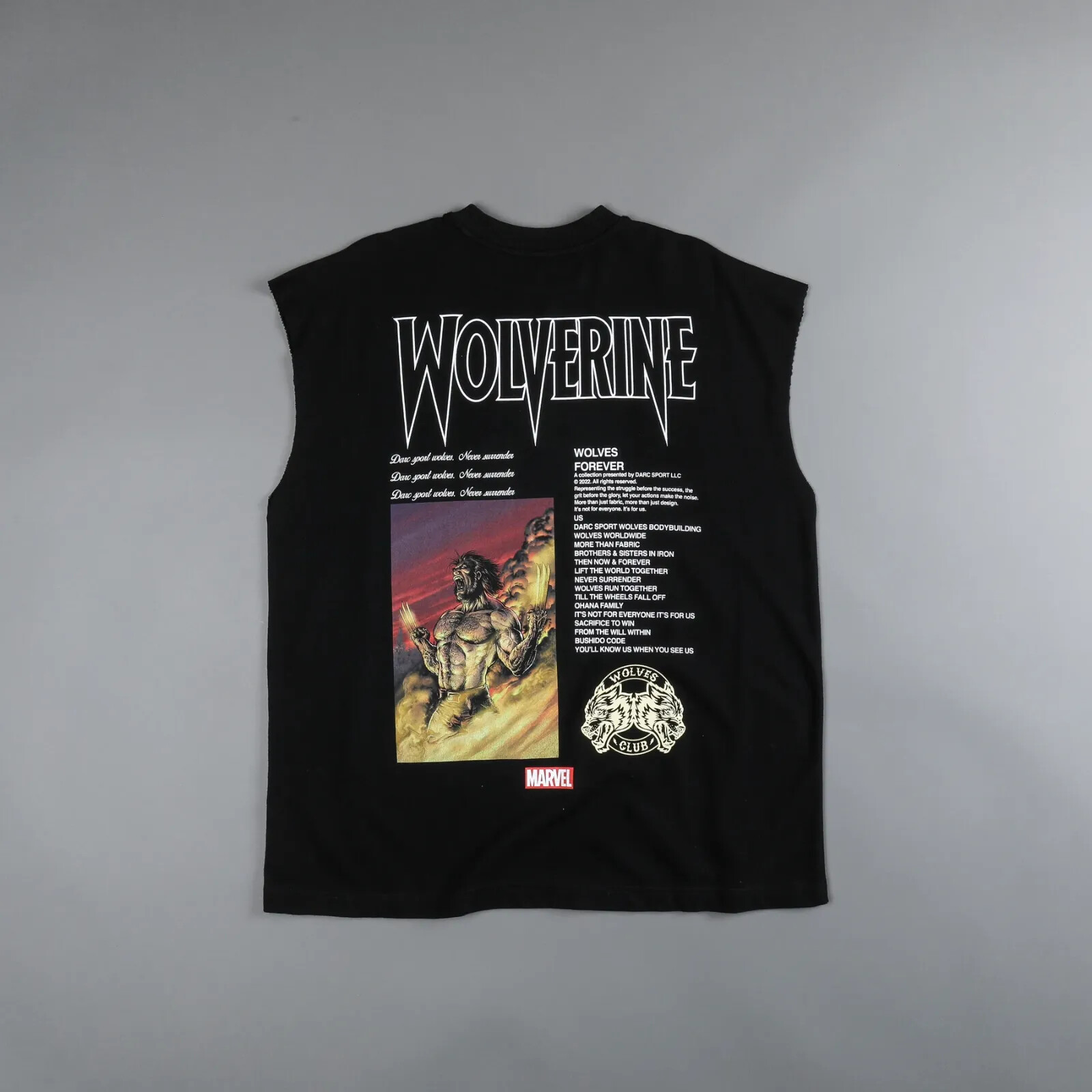 Darc Sport x Marvel Wolverine Premium Muscle T-Shirt Sz XL