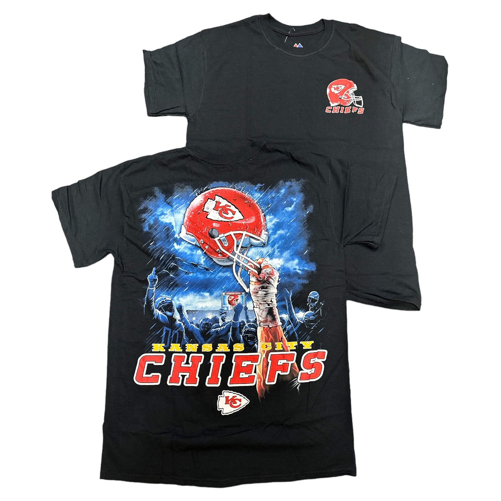 Kansas City Chiefs Adult Sky-Helmet T-Shirt | eBay