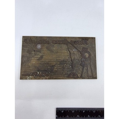 Antique G.W. Payne Metal Printing Plate These Were Caught Fishing Letterpress