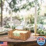 Gtencemen Square Cocktail Napkin Holder Rattan Napkin Holders for Kitchen Bathroom Flat Napkin Holder Tray Farmhouse Napkin Holders for Table Woven Guest Towel Holder, 6