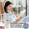 TNASURHUS 40 oz Chicken Tumbler with Handle and Straw, Gifts for Women, Chicken Mom Gifts for Birthday, Decorations, Gifts for People with Chickens, Ideal for Chicken Lady, Chicken Cups