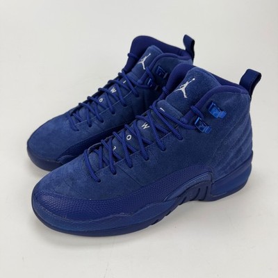 Jordan 12 Retro BG Deep Royal Blue White Metallic 153265-400 Youth Size 6Y