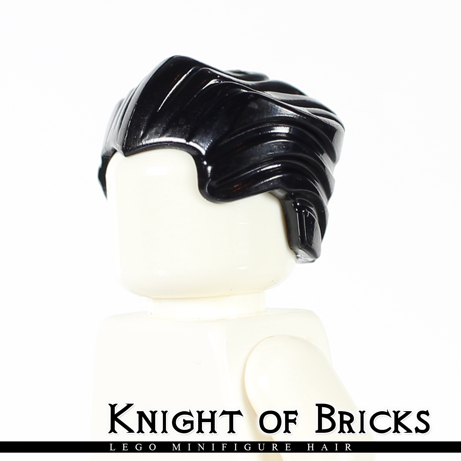 LEGO Minifigure Hair BLACK 64798 Male Boy Hair Swept Back with Widow's Peak | eBay