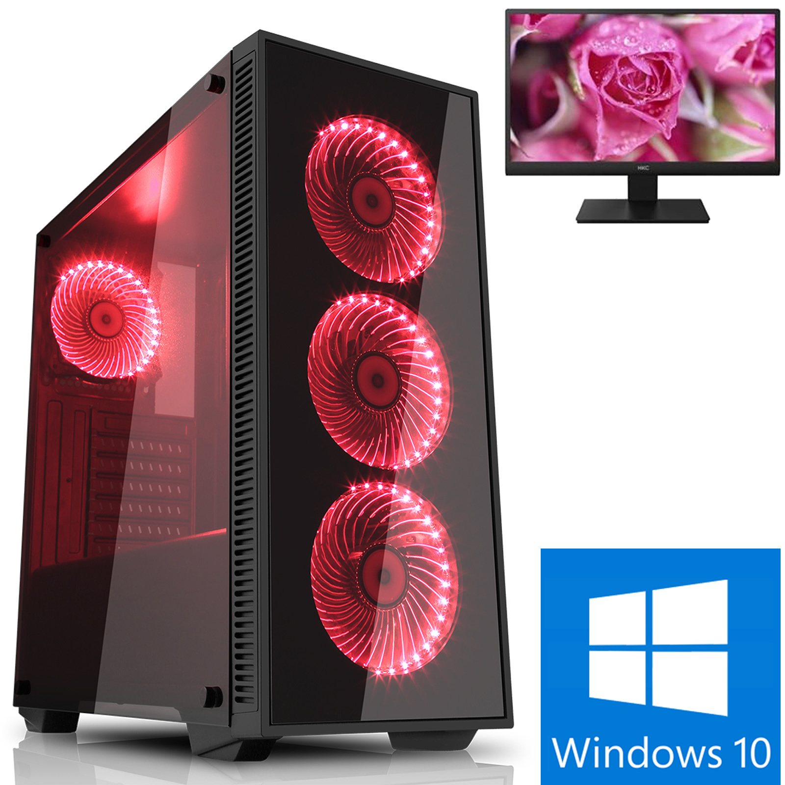 Ultra Fast AMD Dual Core 4.1 Gaming PC Computer 8GB 1TB RGB Bundle2