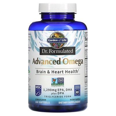 Dr. Formulated, Advanced Omega, цитрусовые, 180 мягких желатиновых капсул