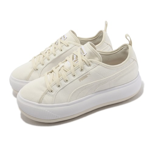

Puma Suede Mayu Canvas Wns Pristine Ivory White Women Casual Platform 383165-01, Белый, Suede Mayu Canvas Wns