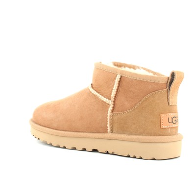 Pre-owned Ugg A24us Women's Ankle Boot W Classic Ultra Mini 1116109 Sand