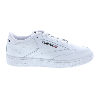 Reebok Club C 85 GZ1605 Мужские Белые Кожаные Кроссовки На Шнуровке Lifestyle Обувь