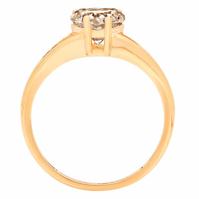 Pre-owned Pucci 1.50 Ct Heart Split Shank Statement Classic Lab Created Gem Ring 14k Yellow Gold