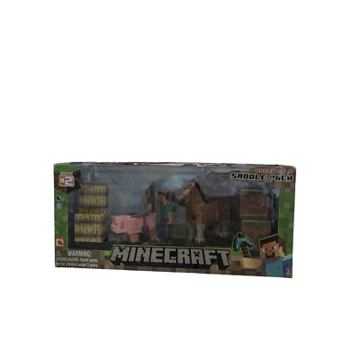 MINECRAFT Series 2 Overworld Saddle Pack Action Figure Set Unopened, Damaged Box
