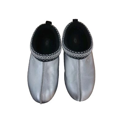 UGG Tasman Slipper Metallic Silver  (Big kid) Size 4