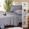 kisswish Gingham Twin Sheet Set, Lightweight Super Soft Brushed Microfiber Plaid Bed Sheets with 16