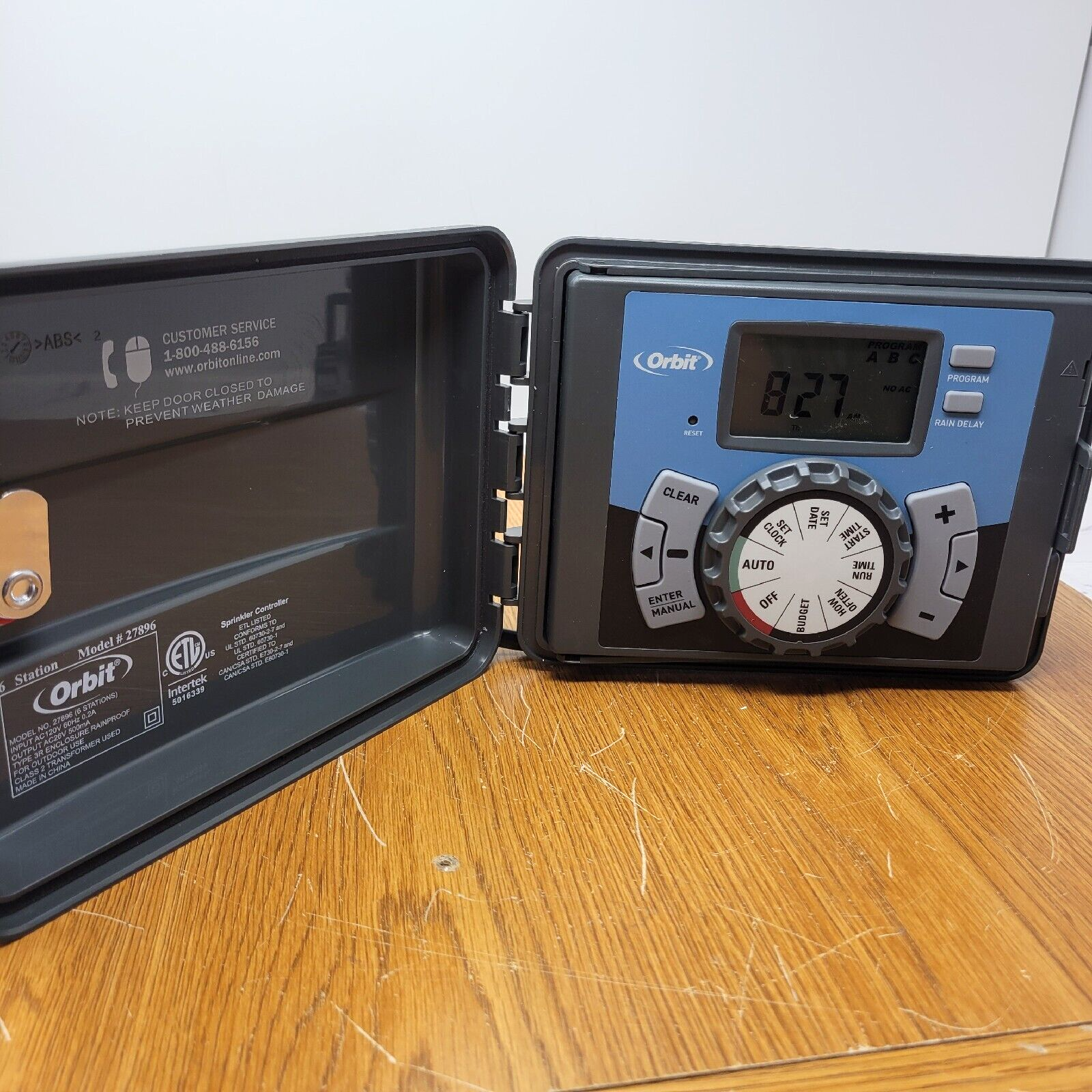 Orbit 6-Station Irrigation Timer 27896 Display Model Missing Key