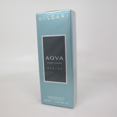 AQVA MARINE Pour Homme by Bvlgari 100 ml/ 3.4 oz After Shave Balm NIB