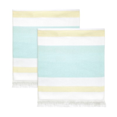 Izod Clubhouse Stripe Aqua 2-Pack Bath Towel Set - Bath