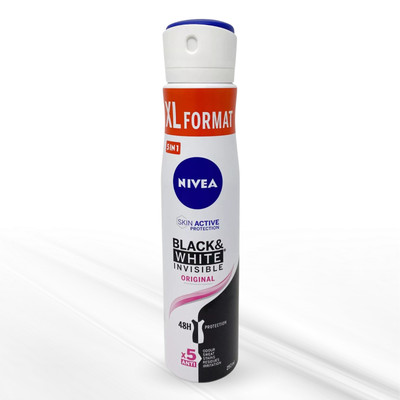 NIVEA 48h XL Format Black & White Invisible Anti-Perspirant Spray - 1.69 fl oz