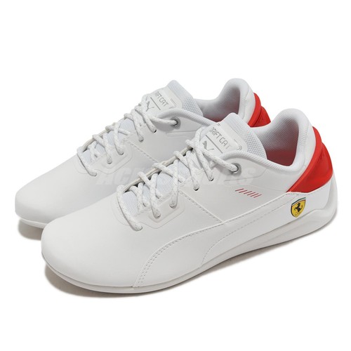 Обувь Puma Ferrari Drift Cat Delta Jr White Red Junior Kids Motorsport 306896-02