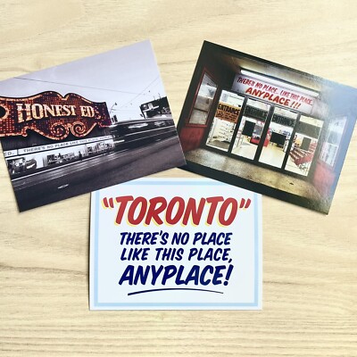HONEST ED'S POSTCARD SET - toronto eds architecture streetcar ttc 