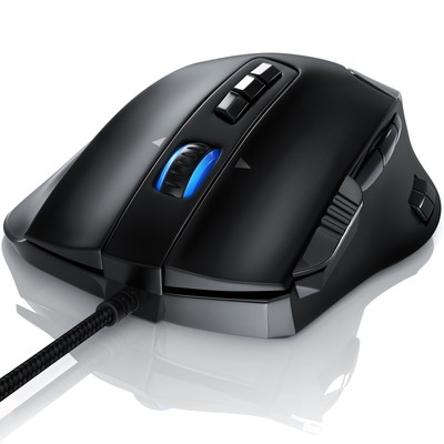 Titanwolf Admiral Laser Gaming Maus 16400 DPI LED USB Plug&Play schwarz