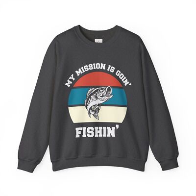 My Mission Is Going Fishin' Unisex Heavy Blend  Crewneck Sweatshirt