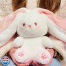 Mukorolee 2PCS Reversible Carrot Strawberry Bunny Plush with Zipper, Easter Bunny Stuffed Animal Toy, Cute Rabbit Plushie Birthday Gift for Boys Girls Kids (1pcs 10