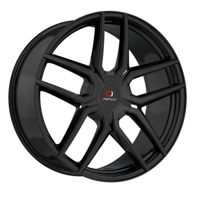 22'' Cavallo CLV-55 Gloss Black Wheel 22x8.5 5x4.5 5x120 38mm Rim