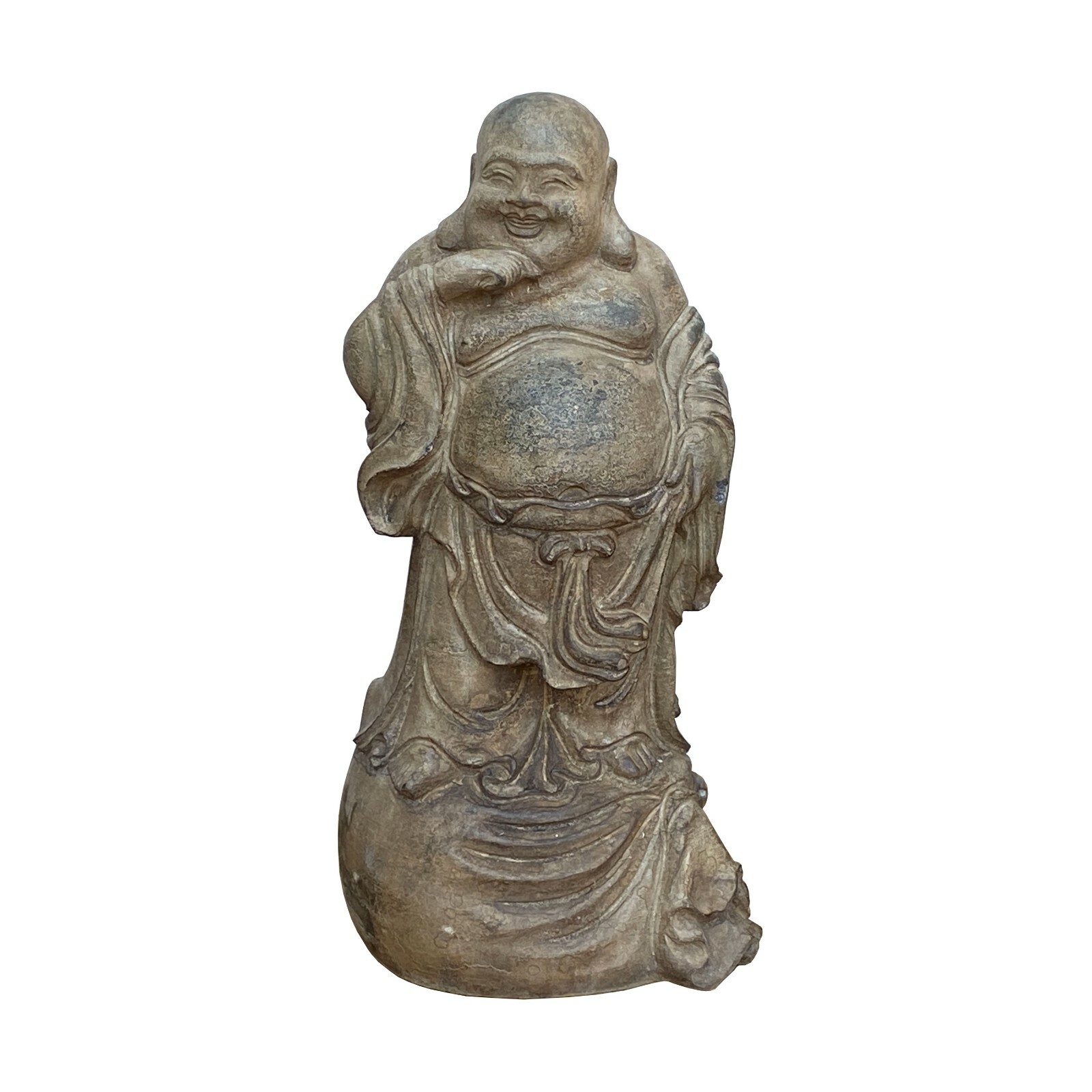 Chinese Oriental Stone Zen Garden Small Happy Buddha Statue cs7122S Chinese Oriental Stone Zen Garden Small Happy Buddha Statue cs7122S