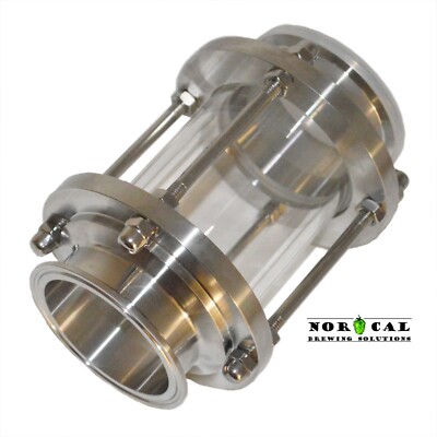 Tri Clover, Clamp 3'' Sight Glass 304 Stainless Steel NorCal Brewing Solutions